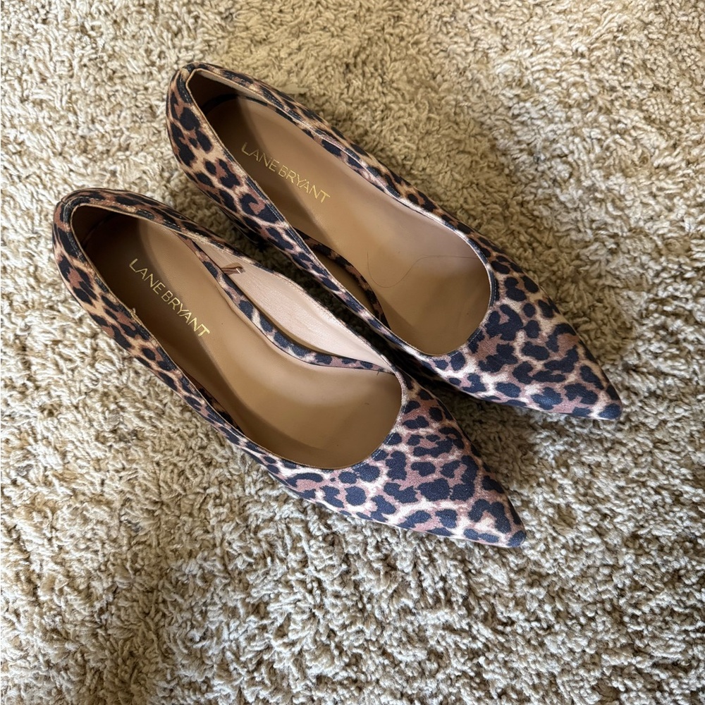 Lane Bryant Animal Print Heels - 9